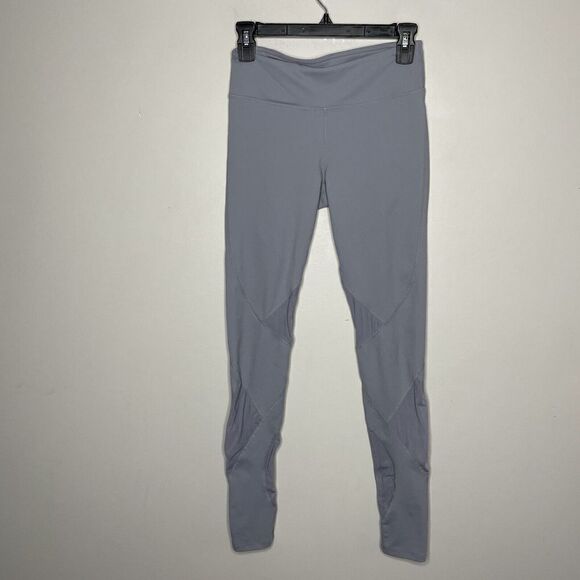 FABLETICS Leggings Womens XS Solid Gray Mesh-Detail Athletic Full-Length - Picture 1 of 6